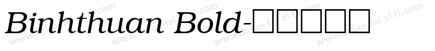 Binhthuan Bold字体转换